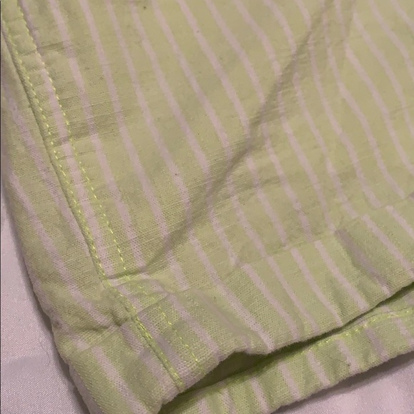 Neon Green/White Striped Shorts - Picture 2 of 4